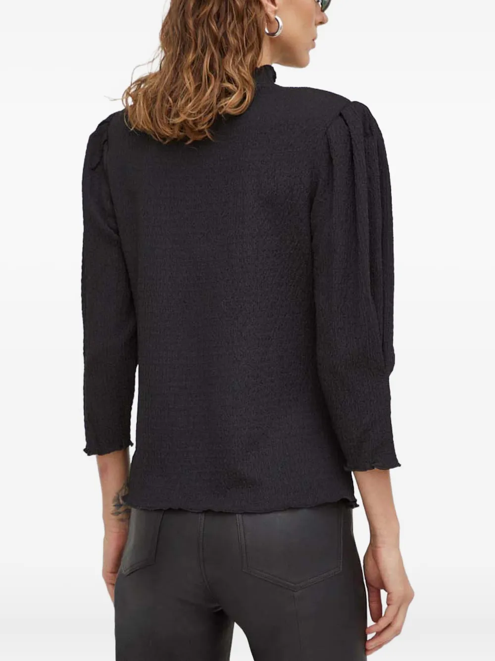 Day Birger Et Mikkelsen Textured Puff-sleeve Blouse In Multi