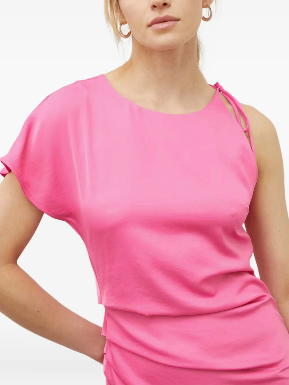 Day Birger Et Mikkelsen Gedrapeerde mini-jurk met strikdetail Roze