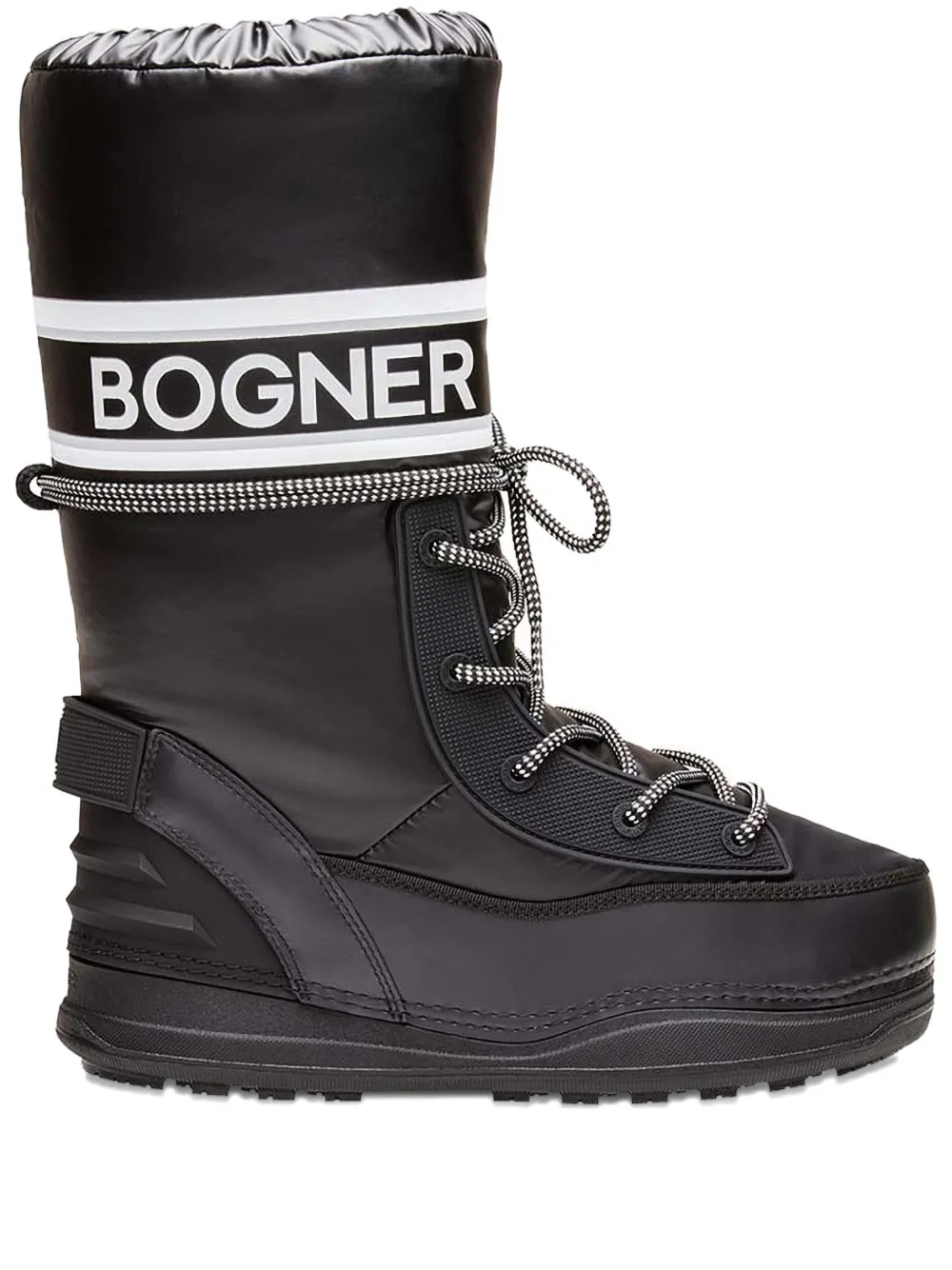 BOGNER logo lace-up snow boots - Nero