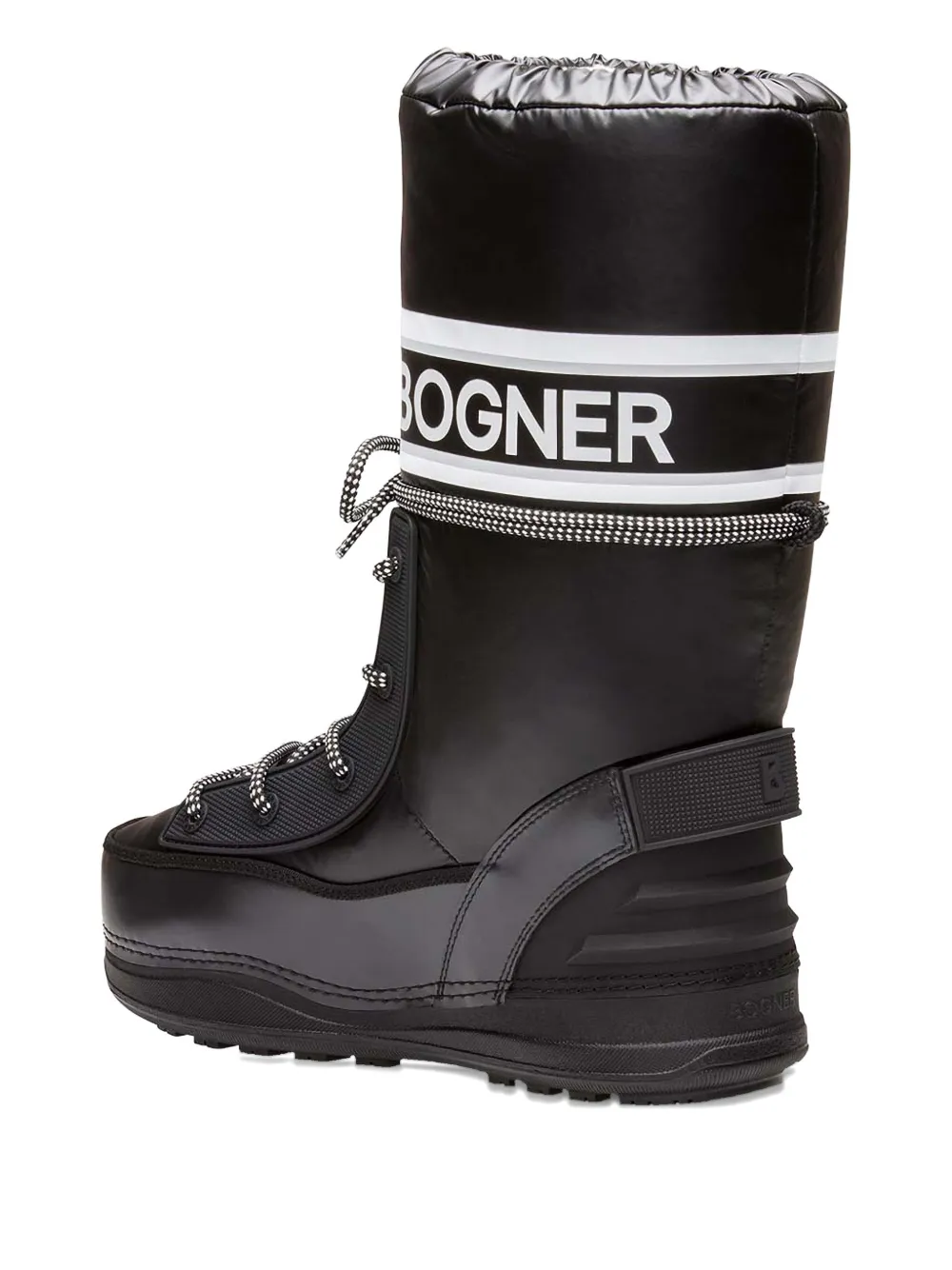 BOGNER logo lace-up snow boots Zwart