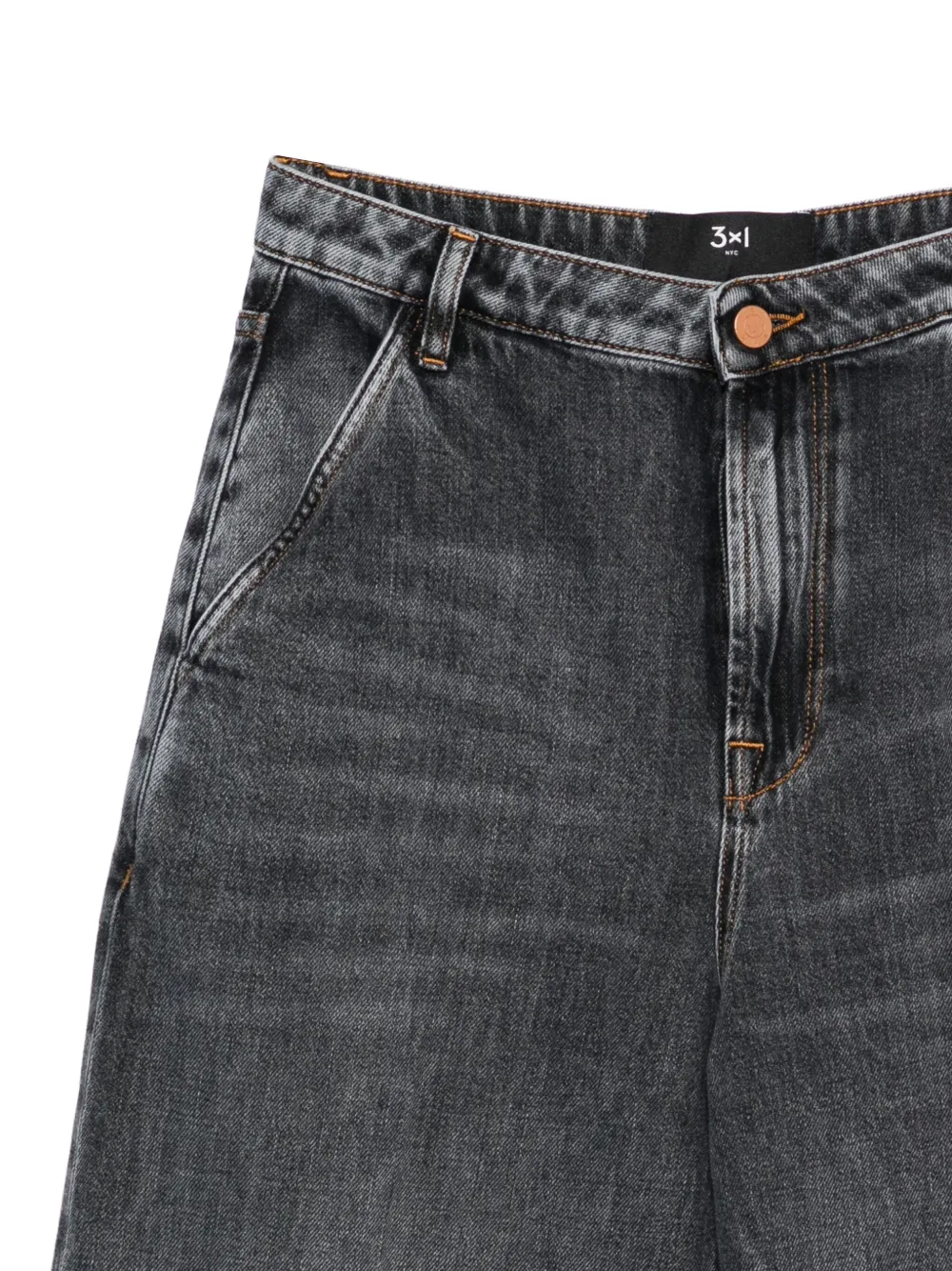 3x1 Pocket Cotton Jeans In Gray