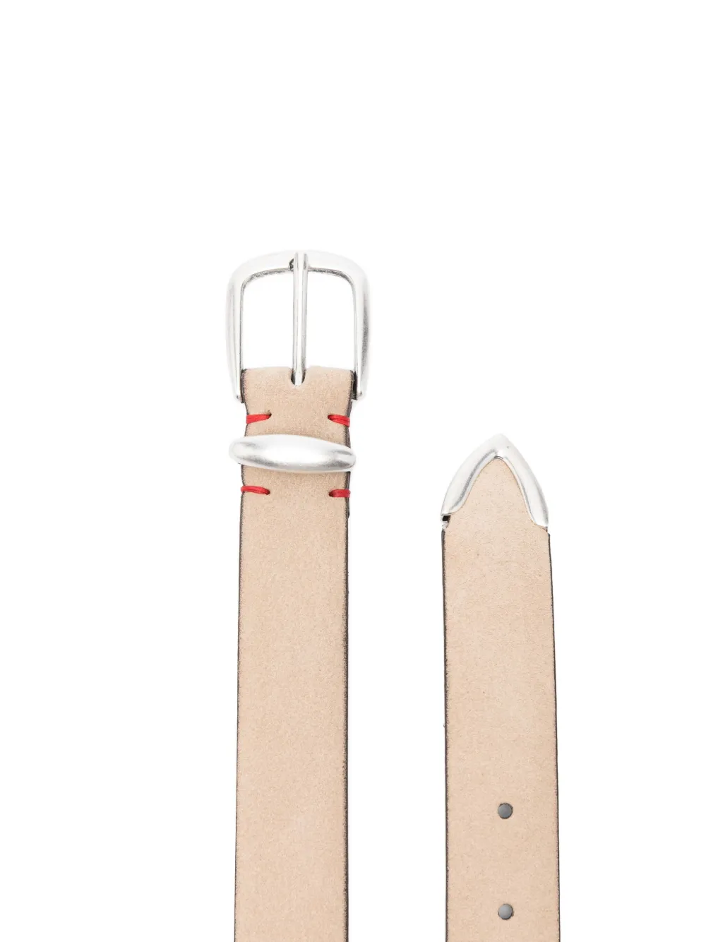 Eleventy Suède leren gespriem - Beige