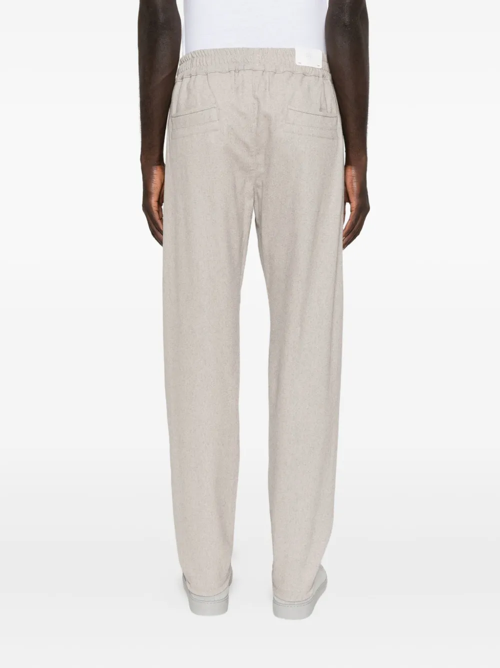 Eleventy Elastic-waistband Trousers In Gray