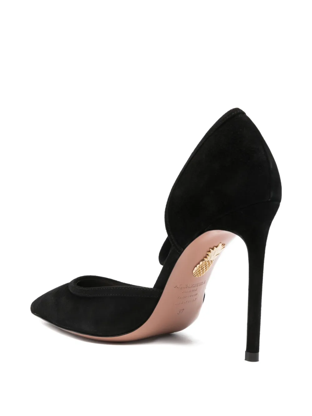 Aquazzura 105mm Bow Tie pointed-toe pumps Black