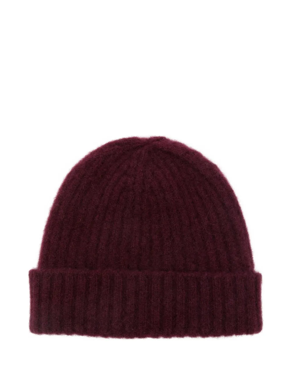 MRZ Geribbelde kasjmier muts - Rood