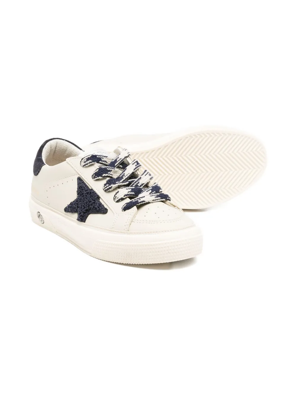 Golden Goose Star-applique Lace-up Sneakers In Neutral