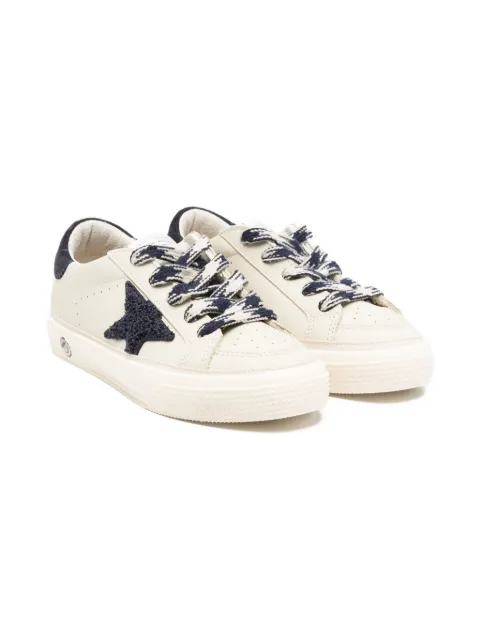 Golden Goose Kids star-applique lace-up sneakers