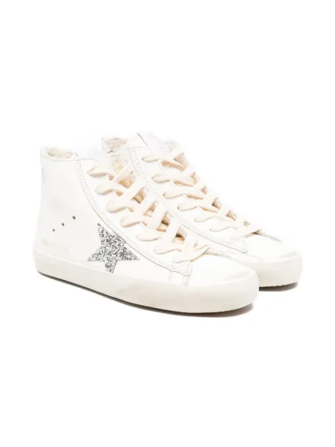 Golden Goose Kids star-appliqué lace-up sneakers