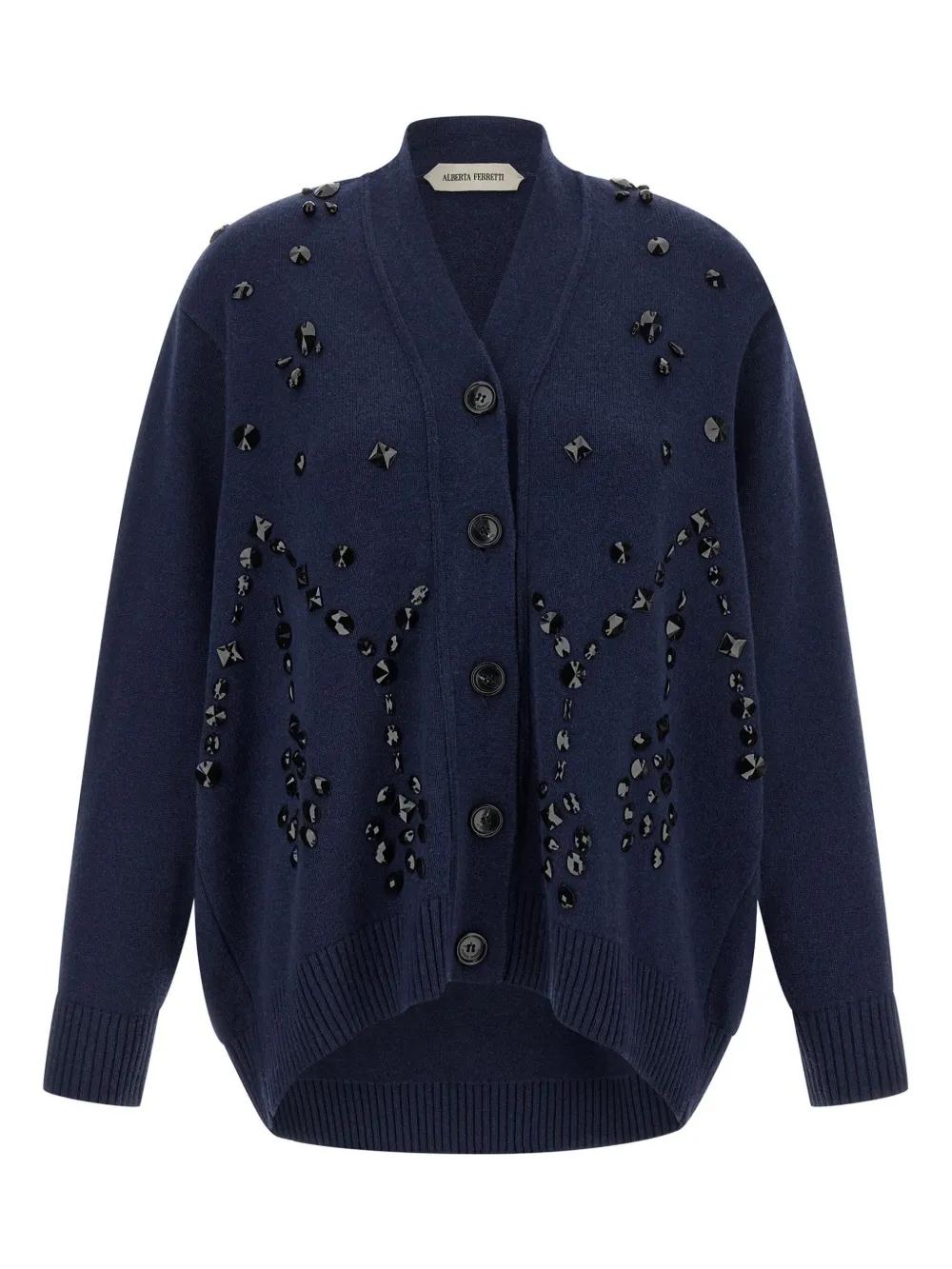 Alberta Ferretti embellished V-neck cardigan | Blue | Image 1