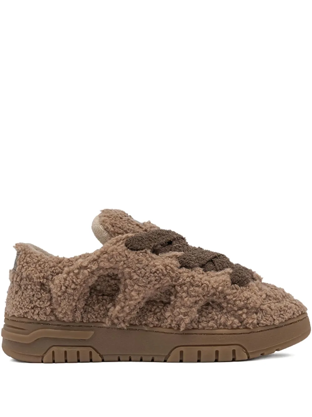SANTHA Sneakers van imitatie scheerwol Bruin