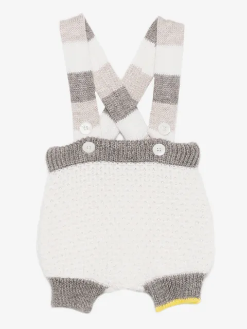 Gensami kids striped-suspender romper