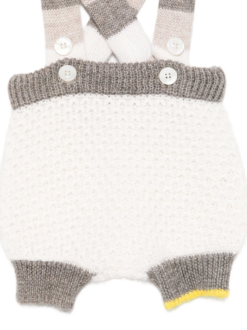 Striped-Suspender Romper
