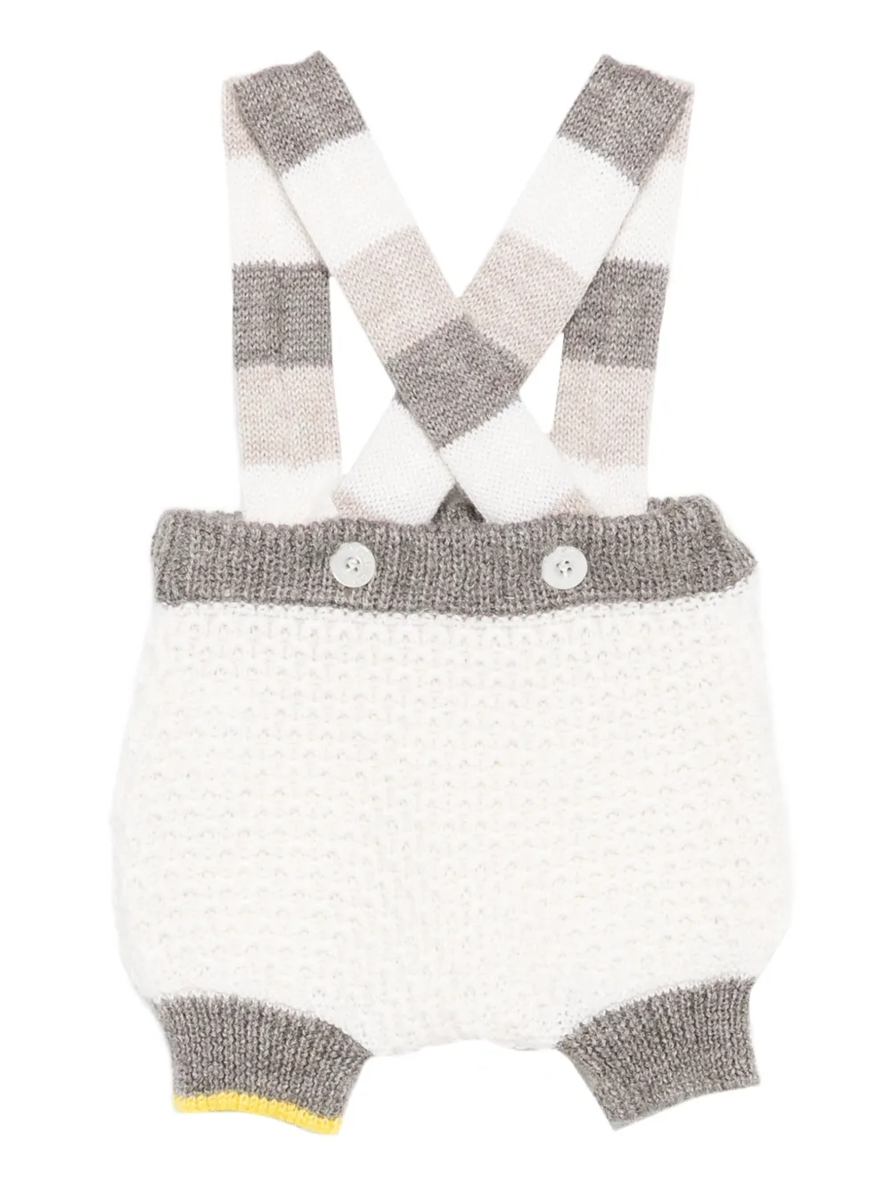 Gensami kids Romper met gestreepte bretels - Beige