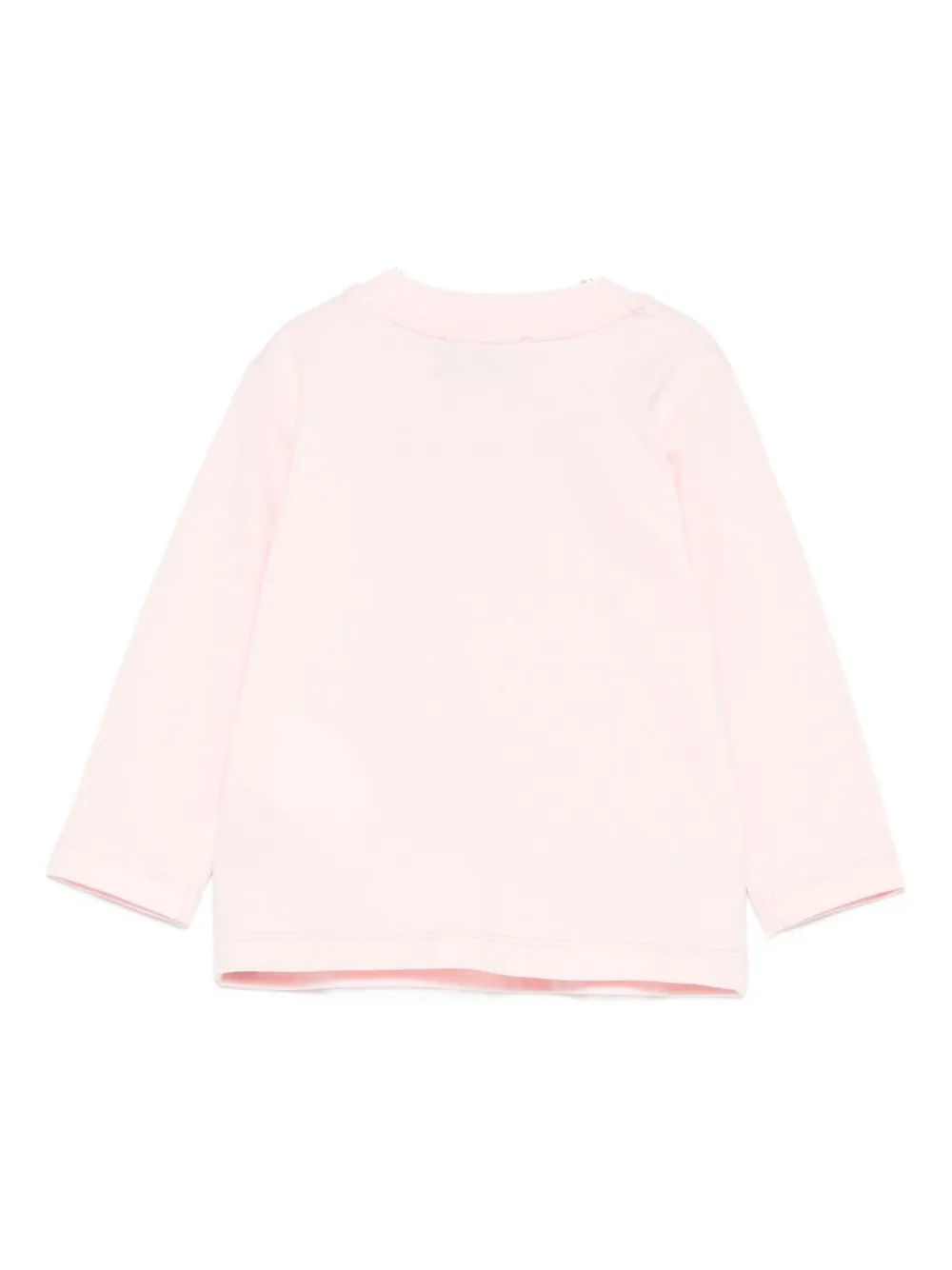 Moschino Kids Sweater met geborduurde teddybeer en lange mouwen Roze