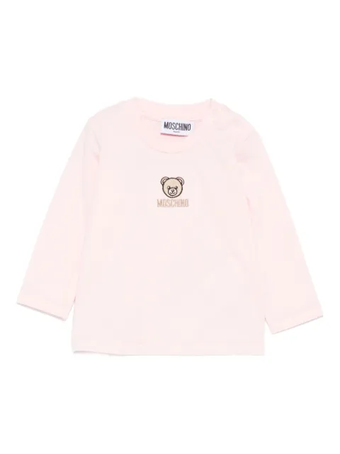 Moschino Kids teddy-embroidered long-sleeve sweatshirt