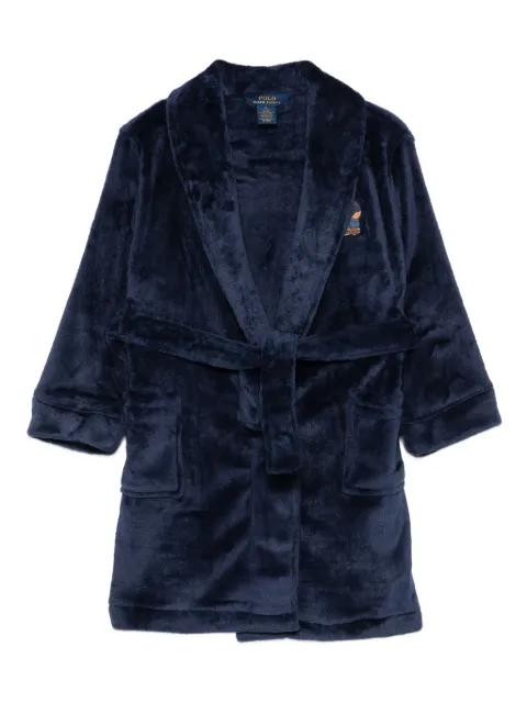 POLO RALPH LAUREN KIDS embroidered bear robe