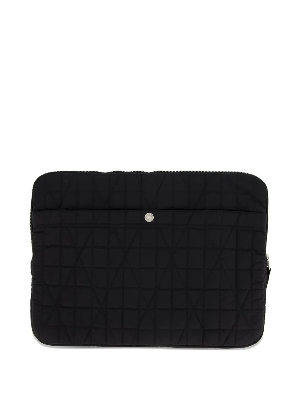 Stone Island quilted laptop case - Zwart