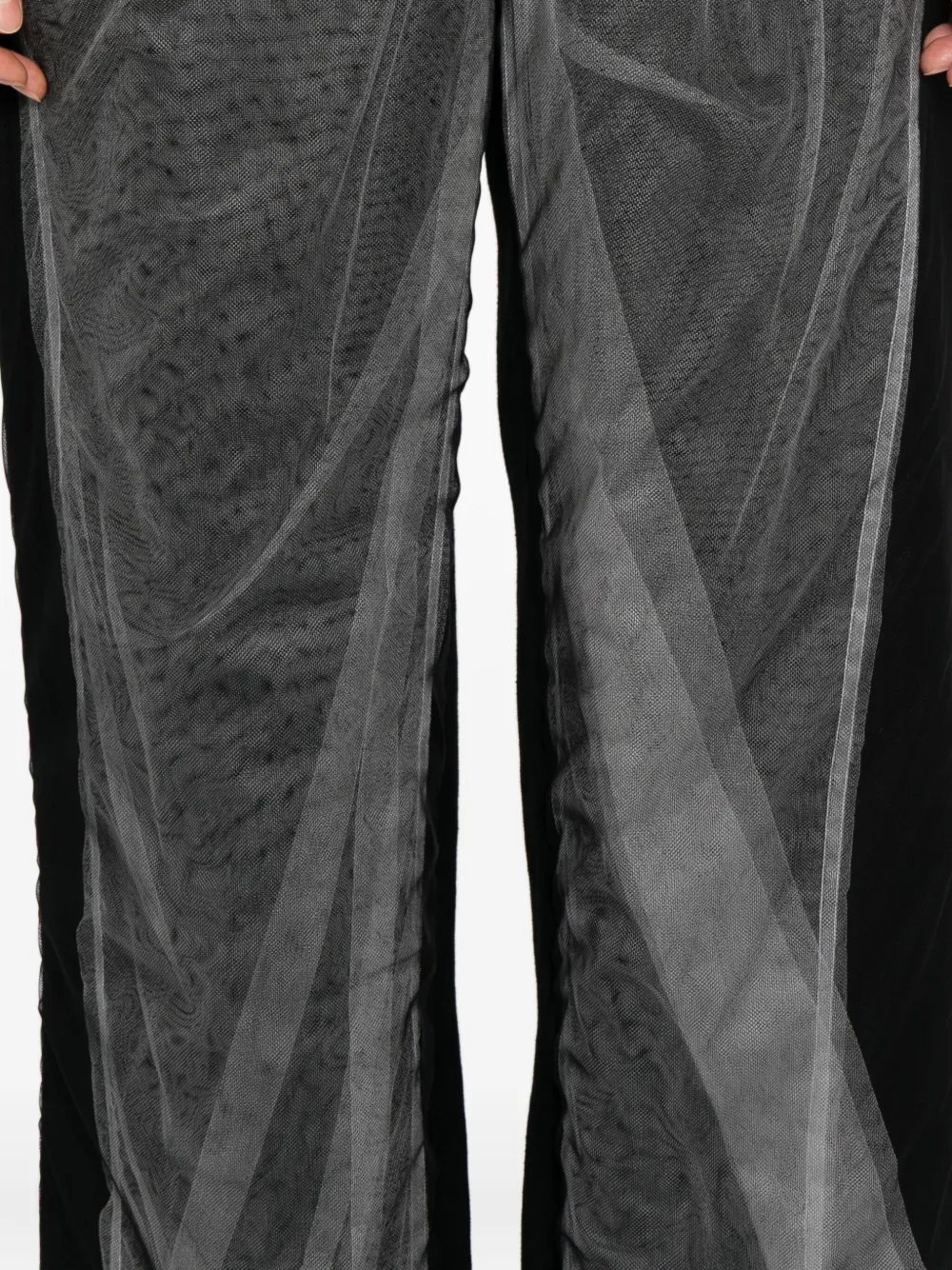 Quetsche Tulle-embellished Trousers In Black