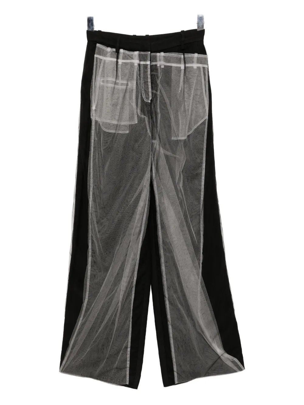 Quetsche Tulle-embellished Trousers In Black