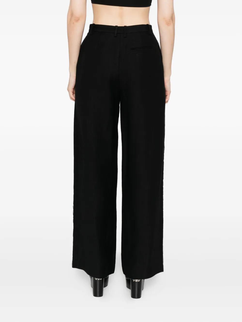 Quetsche Tulle-embellished Trousers In Black