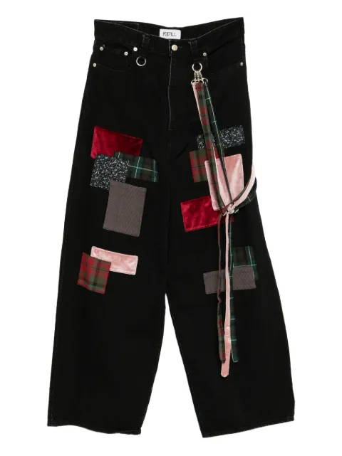 Kidill patchwork ribbon jeans
