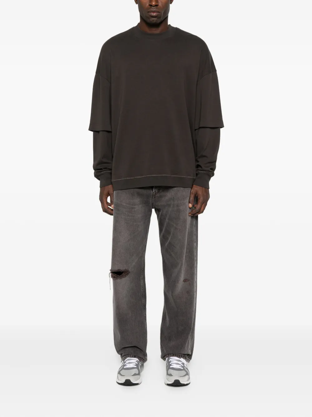 DARKPARK double-layered crew-neck sweatshirt - Bruin