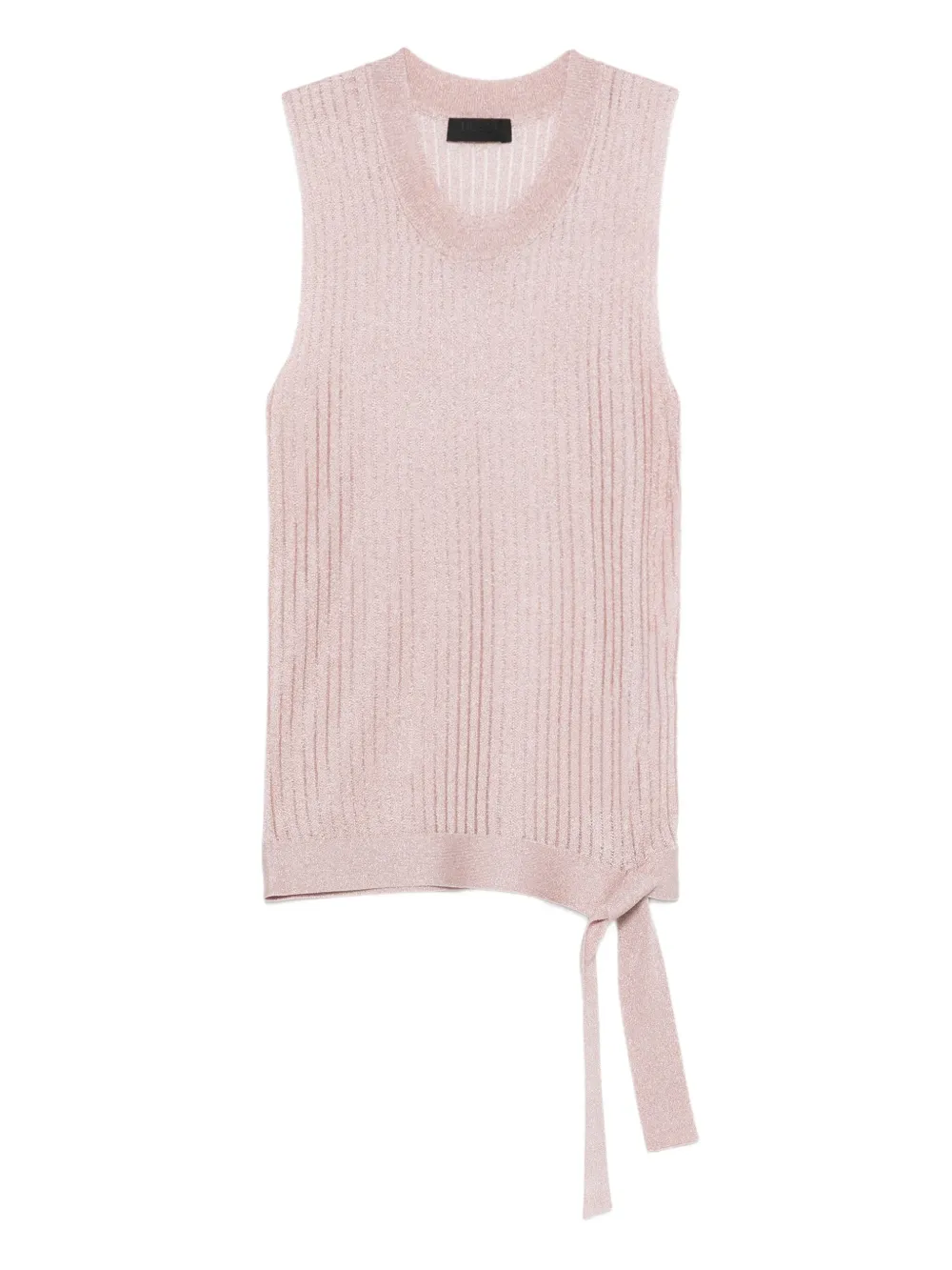 LIU JO ribbed-knit tie-detail top | Pink | Image 1