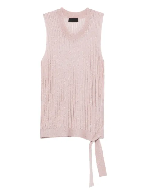 LIU JO ribbed-knit tie-detail top