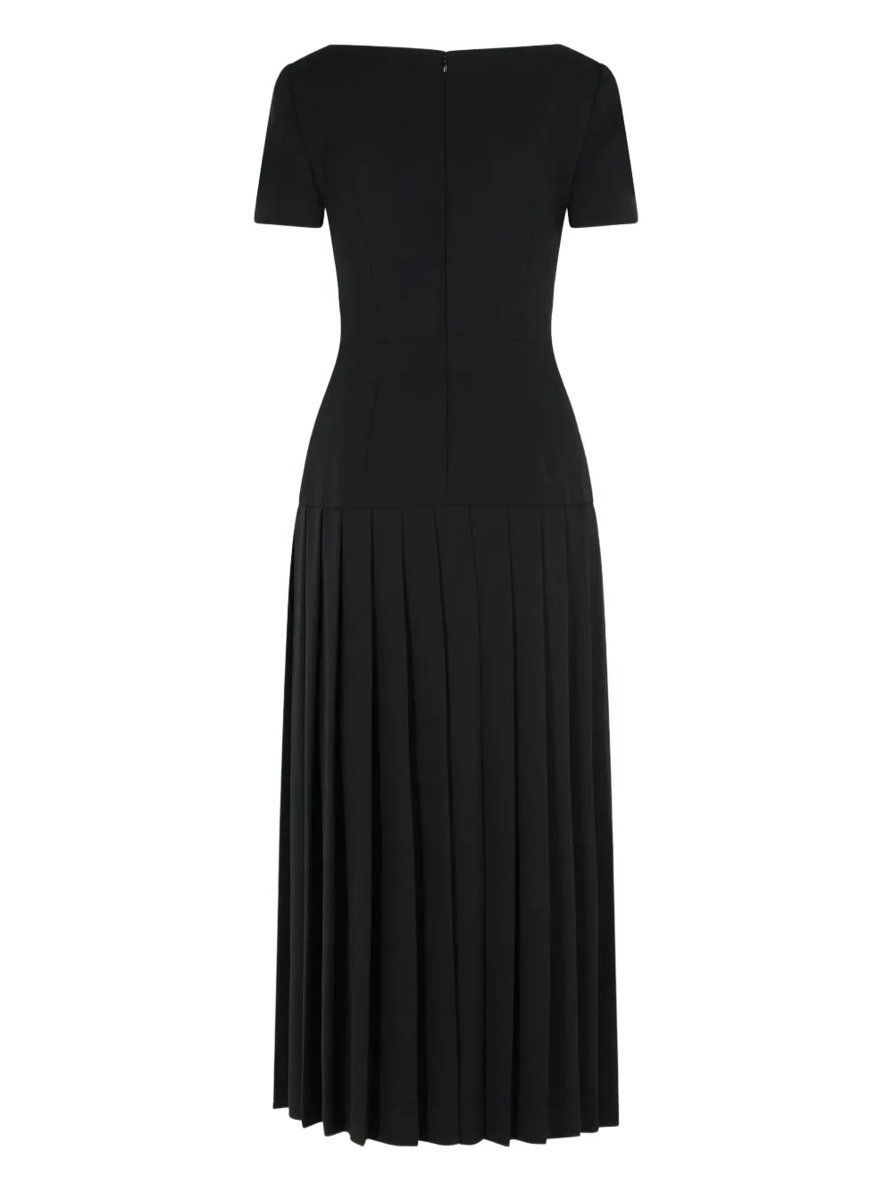 Alessandra Rich Wool Dress With Button Detailing In Black
