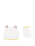 Gensami kids bear-ear beanie hat set - Neutrals