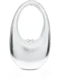 Coperni oval-frame leather shoulder bag - Grey
