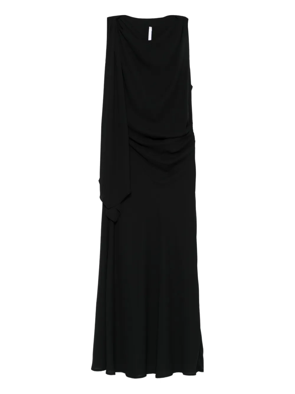 IMPERIAL draped cowl-neck midi dress | Preto | Image 1