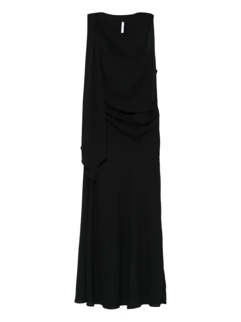 IMPERIAL draped cowl-neck midi dress