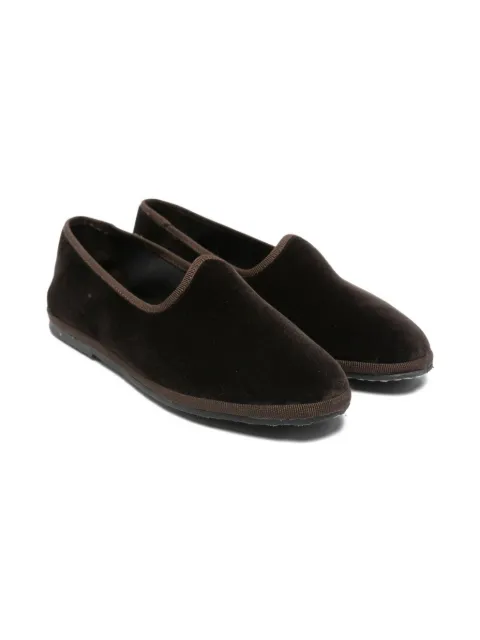 Il Gufo velvet almond loafers