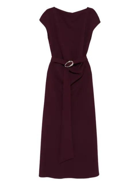 IMPERIAL belted cap-sleeves midi day dress