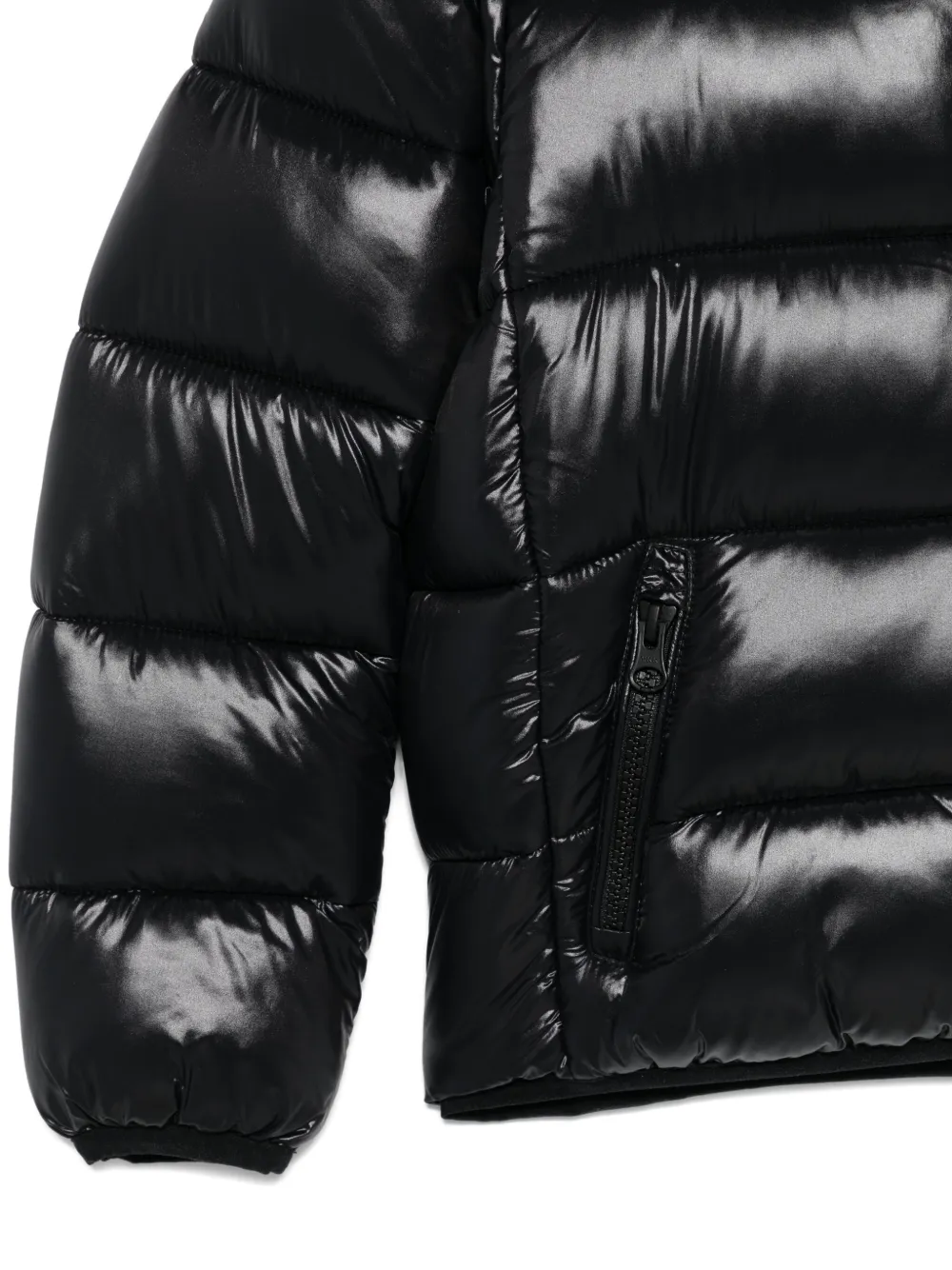 Save The Duck Kids hooded puffer jacket Zwart