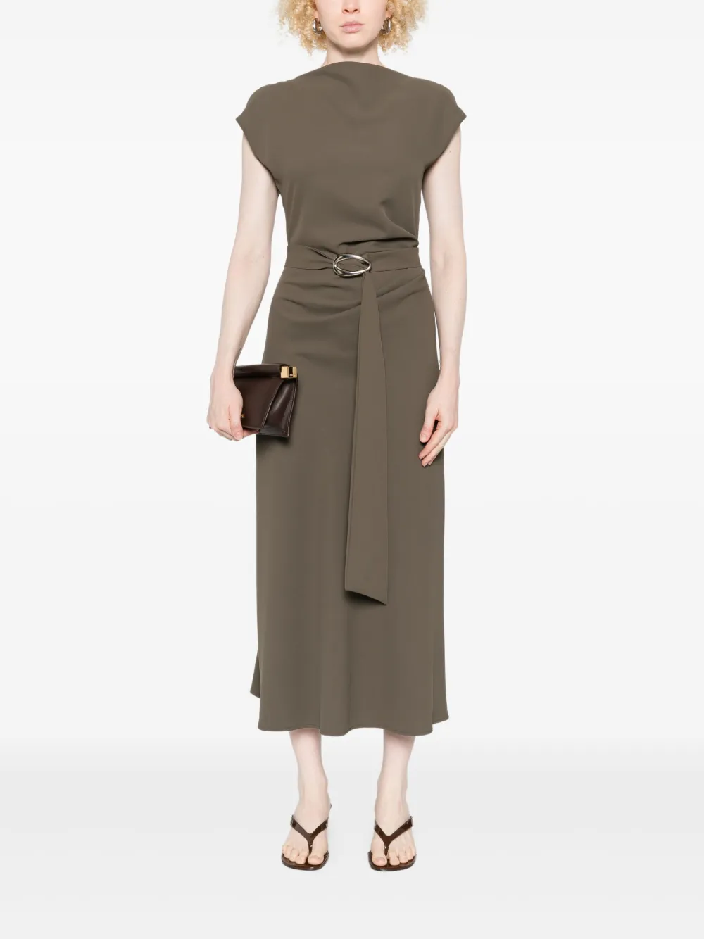 IMPERIAL robe mi-longue ceinturée à mancherons | Robes de jour | Image 2