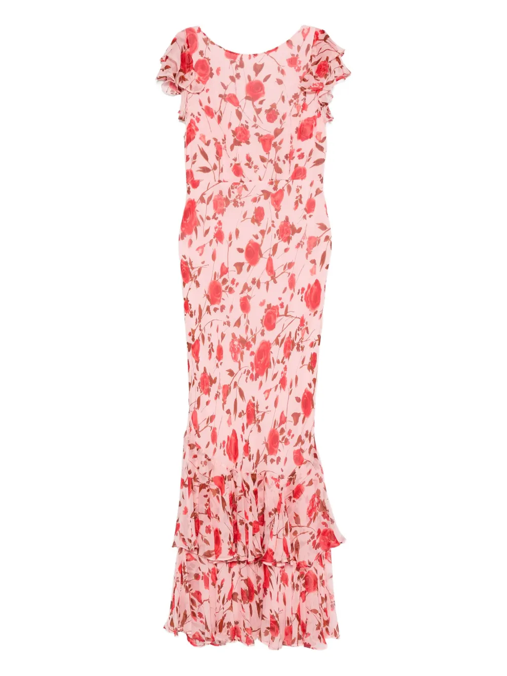Rixo ruffled-detailing floral-print day dress | Pink | Image 1