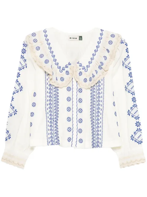 Rixo Percy embroidered blouse