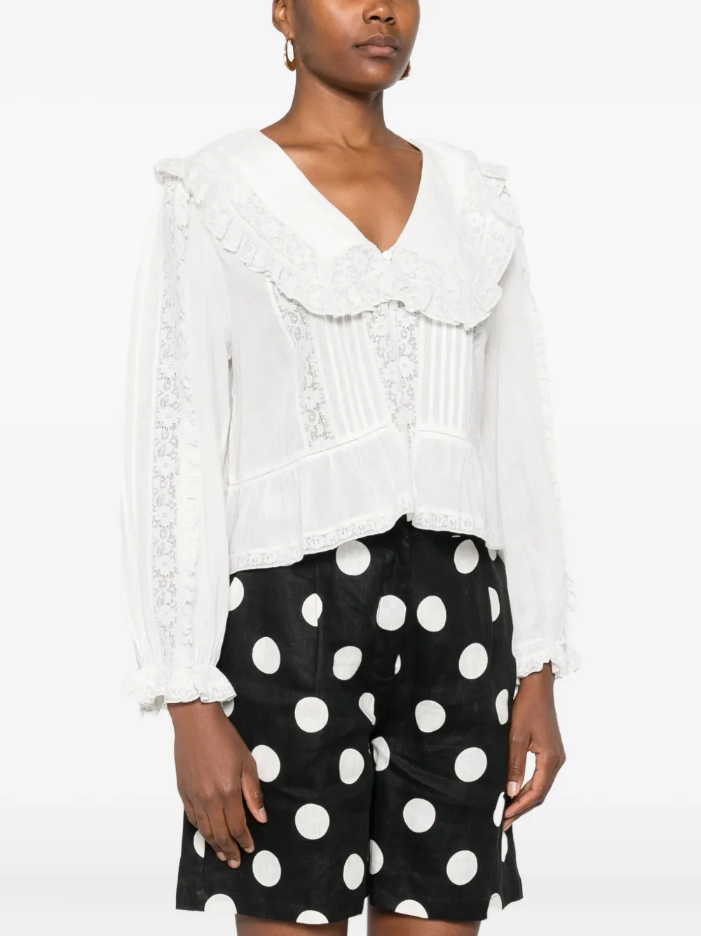 Rixo London Maribelle Bluse In White