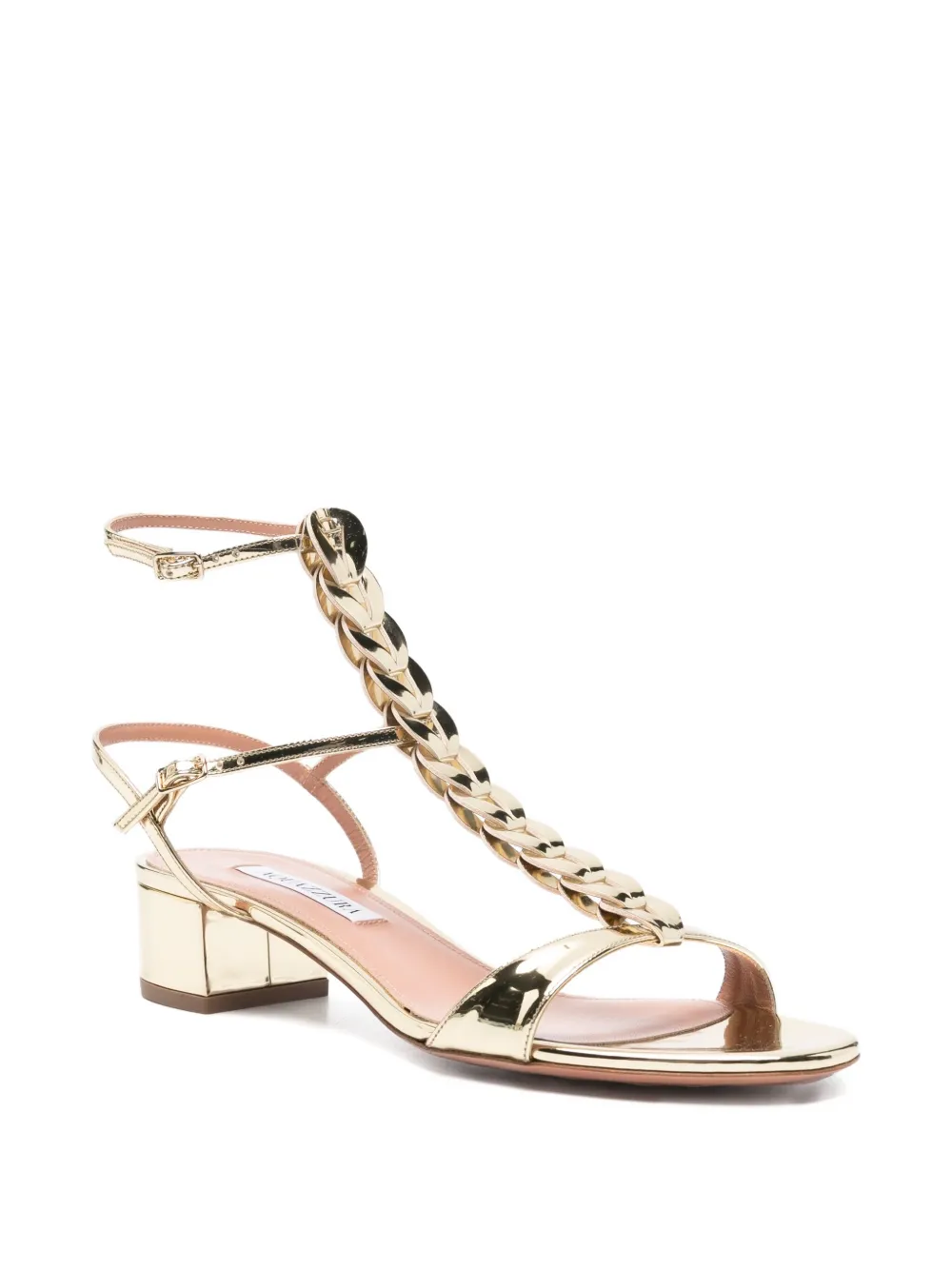 Aquazzura 35mm Destiny Gladiator heeled sandals Gold