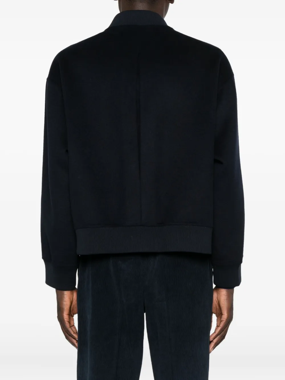 Arma Garni Zip-front Patch-pocket Jacket In Black