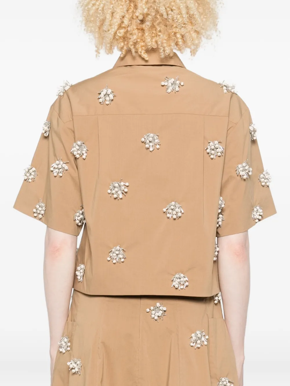 Simkhai Verfraaide blouse Bruin