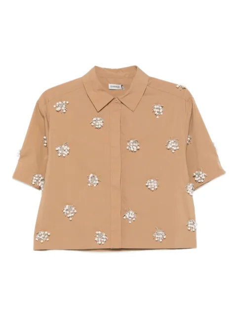 Simkhai embellished short-sleeve shirt