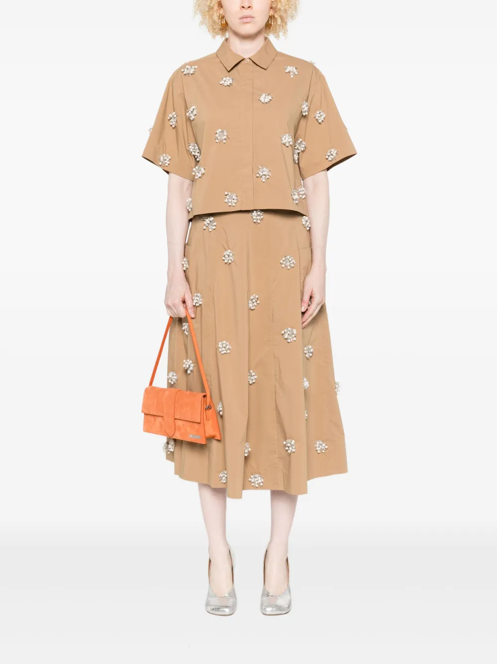 Simkhai Verfraaide blouse - Bruin