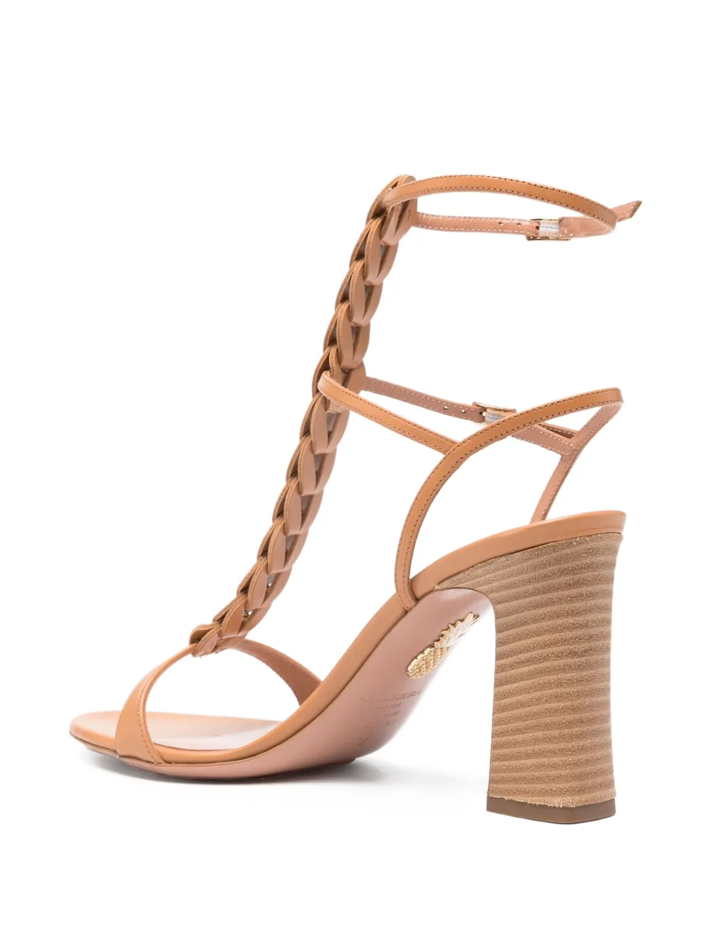 Aquazzura 85mm Destiny Gladiator Sandals In Brown