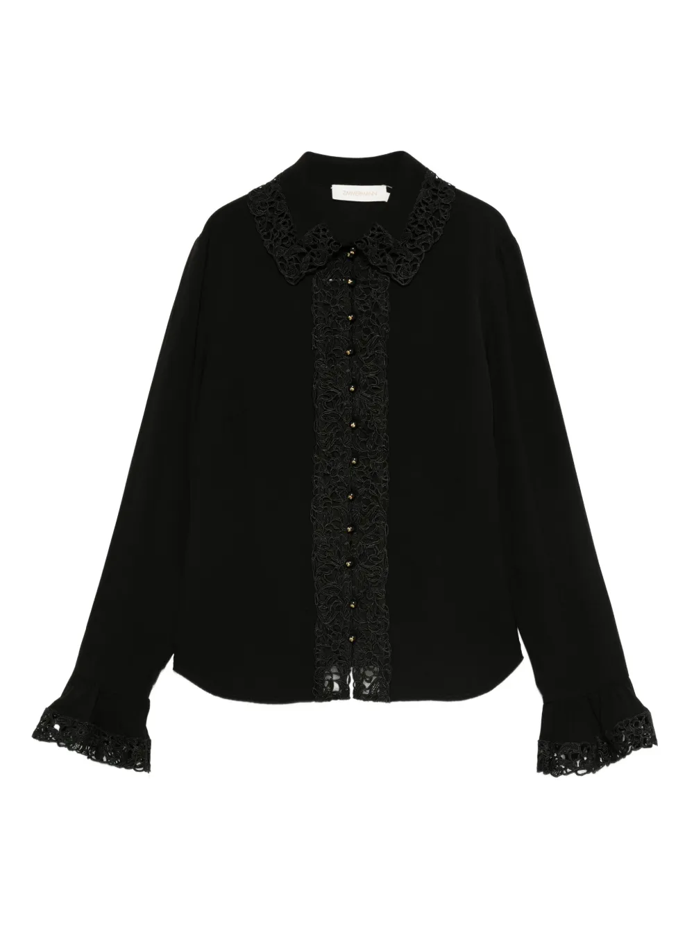 ZIMMERMANN lace-trimmed ruffled blouse | Black | Image 1