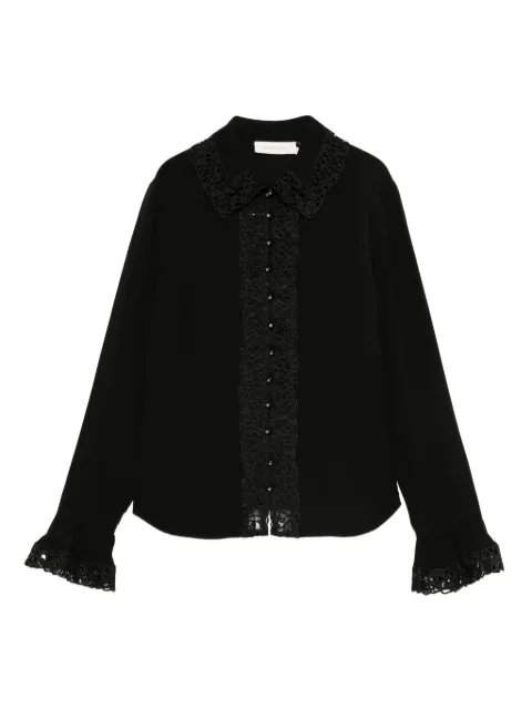ZIMMERMANN lace-trimmed ruffled blouse