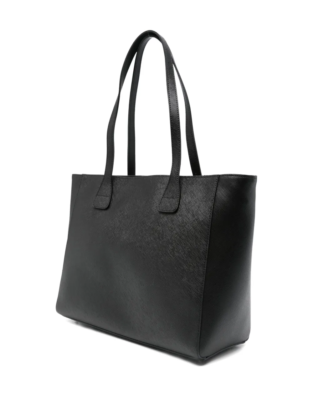 Alviero Martini 1° Classe Map-print Leather Tote Bag In Black
