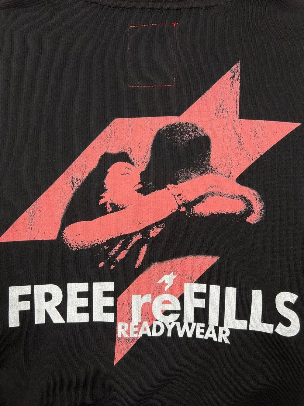 Free Refills Romance Print Hoodie In Gray